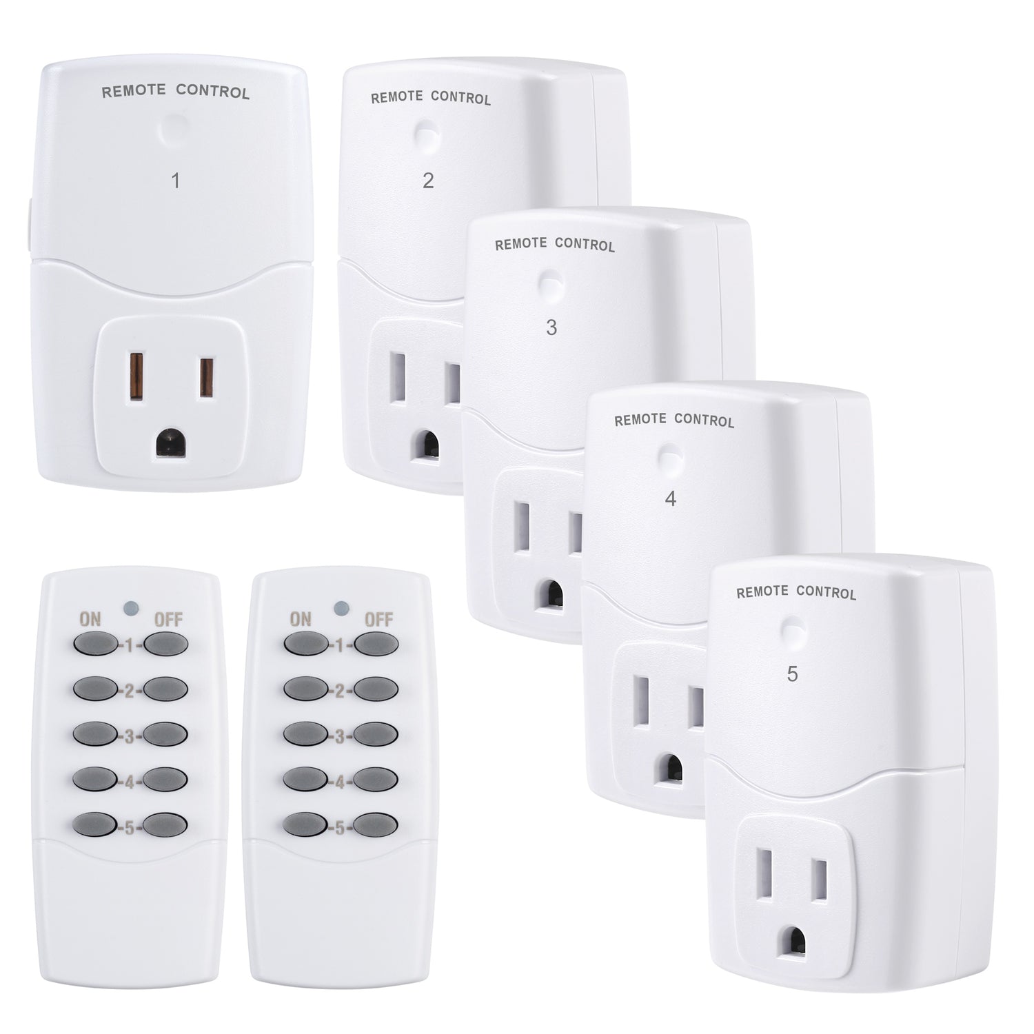 Smart Outlet with Remote (2 Remotes+5 Outlets) | BN-LINK