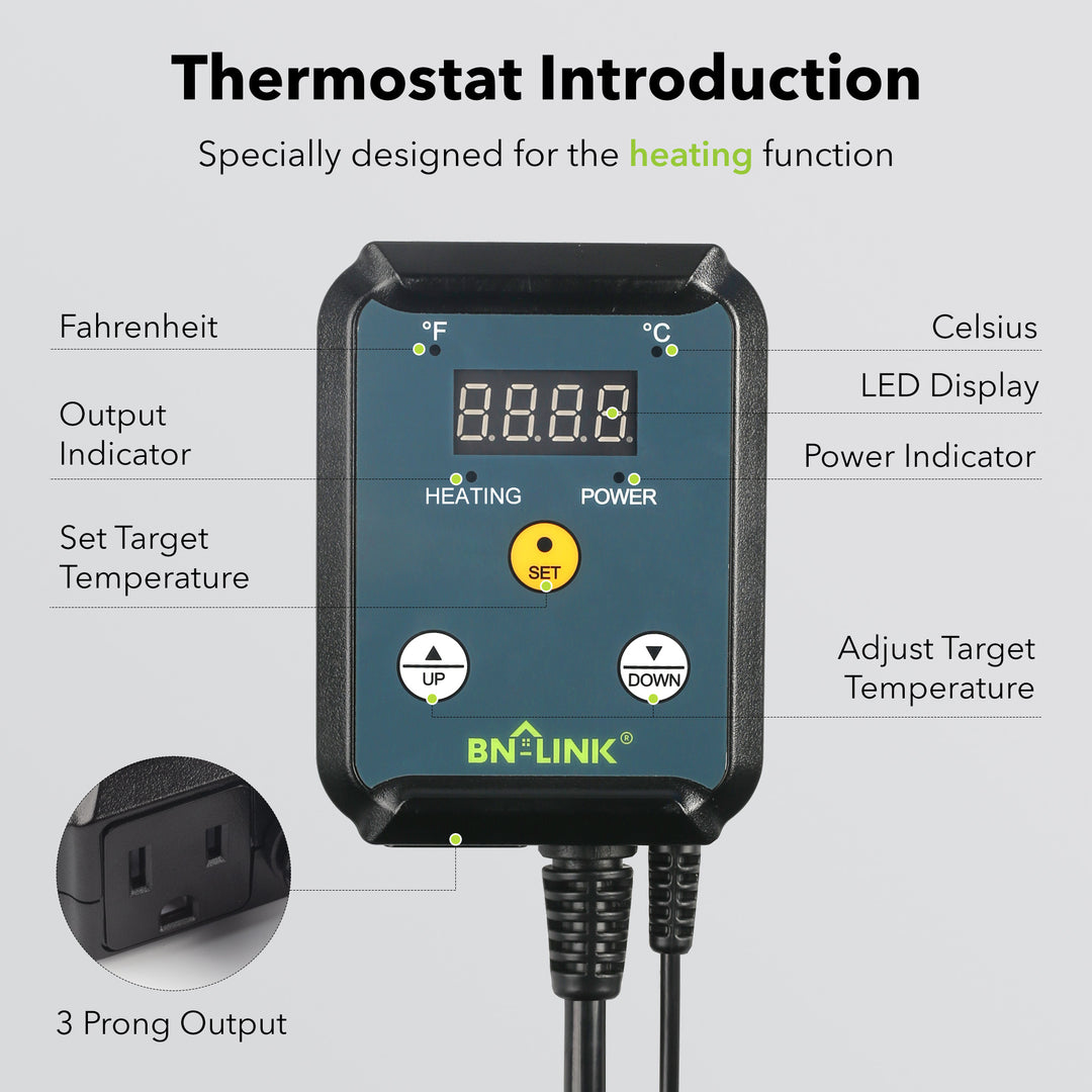 1000w Plant Greenhouse Digital Thermostat Intelligent Thermostat Thermostat