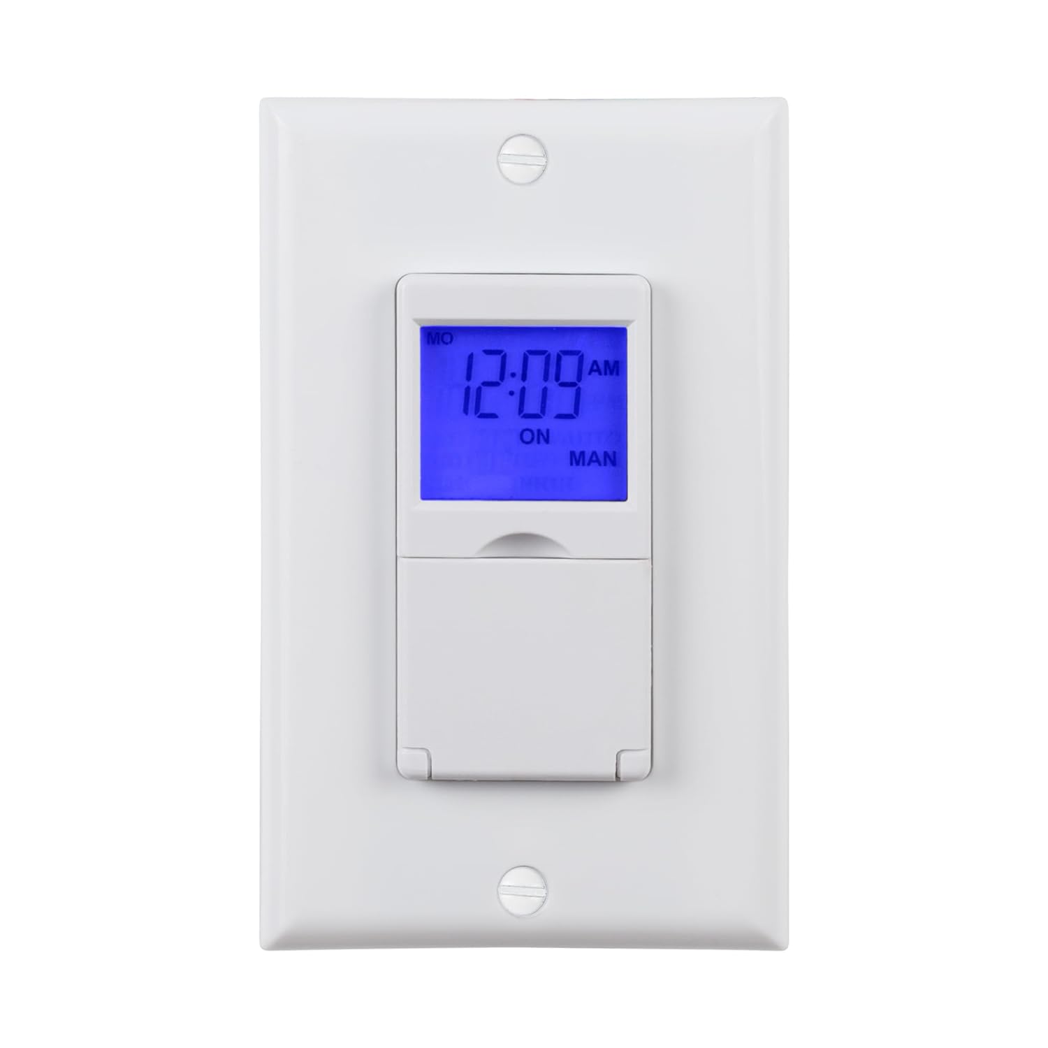 7 Day Programmable In-Wall Timer Switch, Single Bole 3 Way Use Blue Backlight BN-LINK - BN-LINK