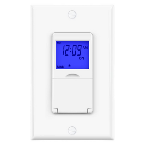 7 Day Programmable Astronomical in-Wall Timer Switch Neutral Wire Requ