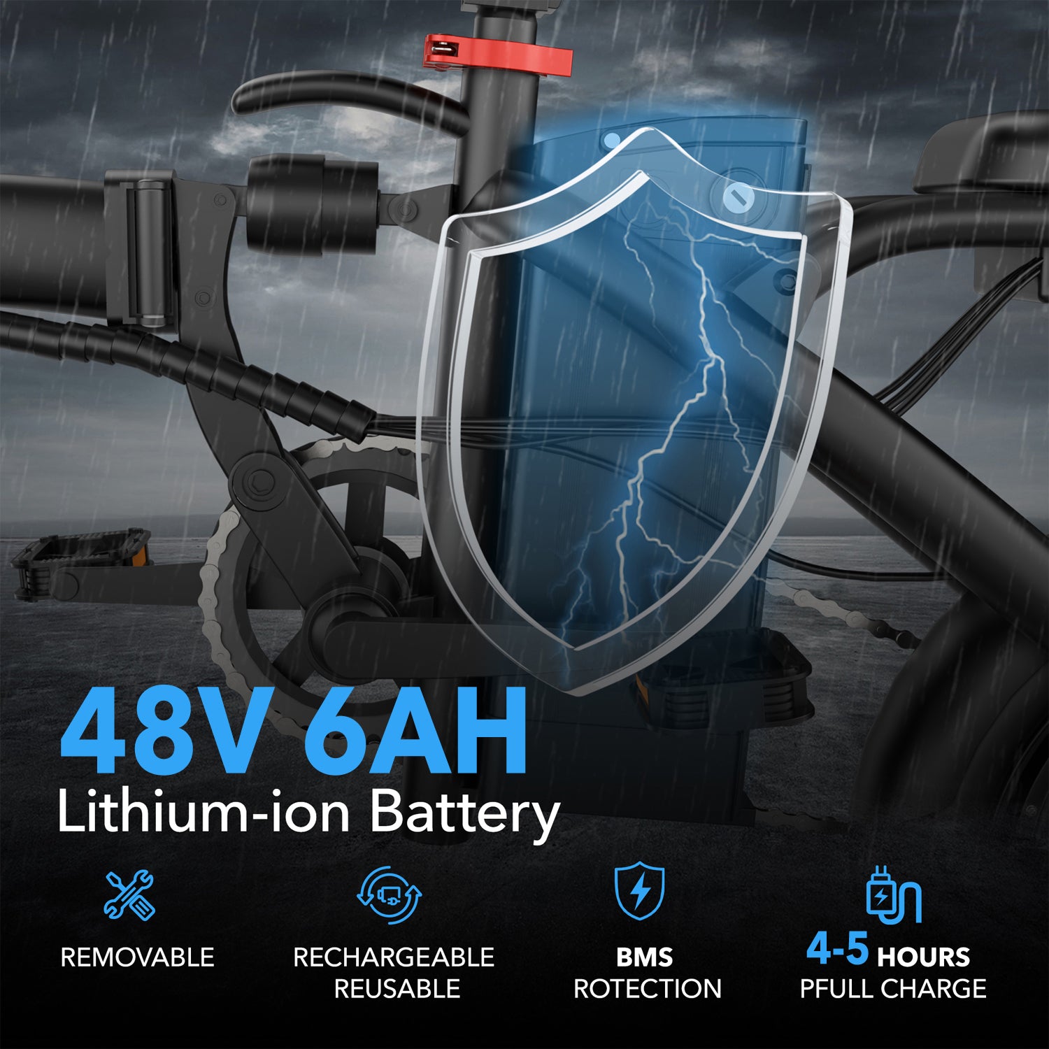 Foldable Electric Bike for Adults, 500W Motor up to 20 MPH, 25 Miles Range, 48V Removable Lithium Battery, Dual Shock Absorption, 14" Tires, Compact Commuter Mini E-Bike44