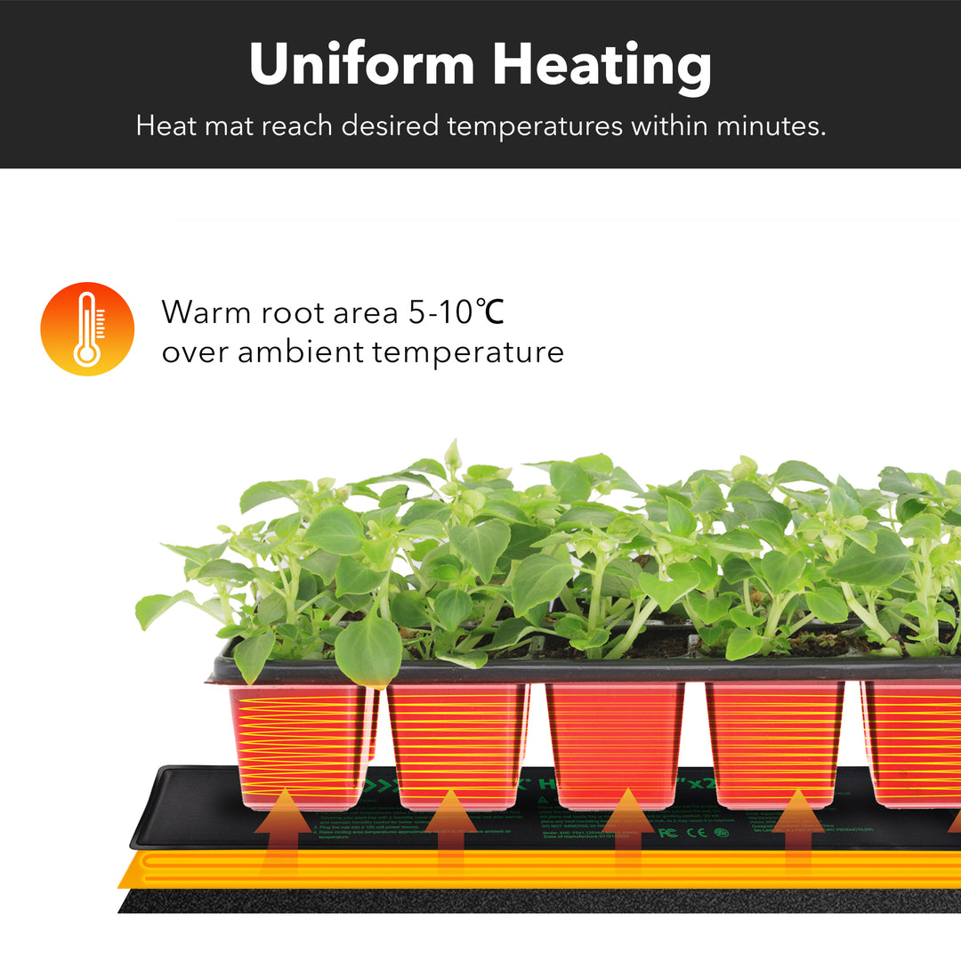 Seedling Heat Mat 3" x 20" with Heating Thermostat Outlet Controller BN-LINK - BN-LINK
