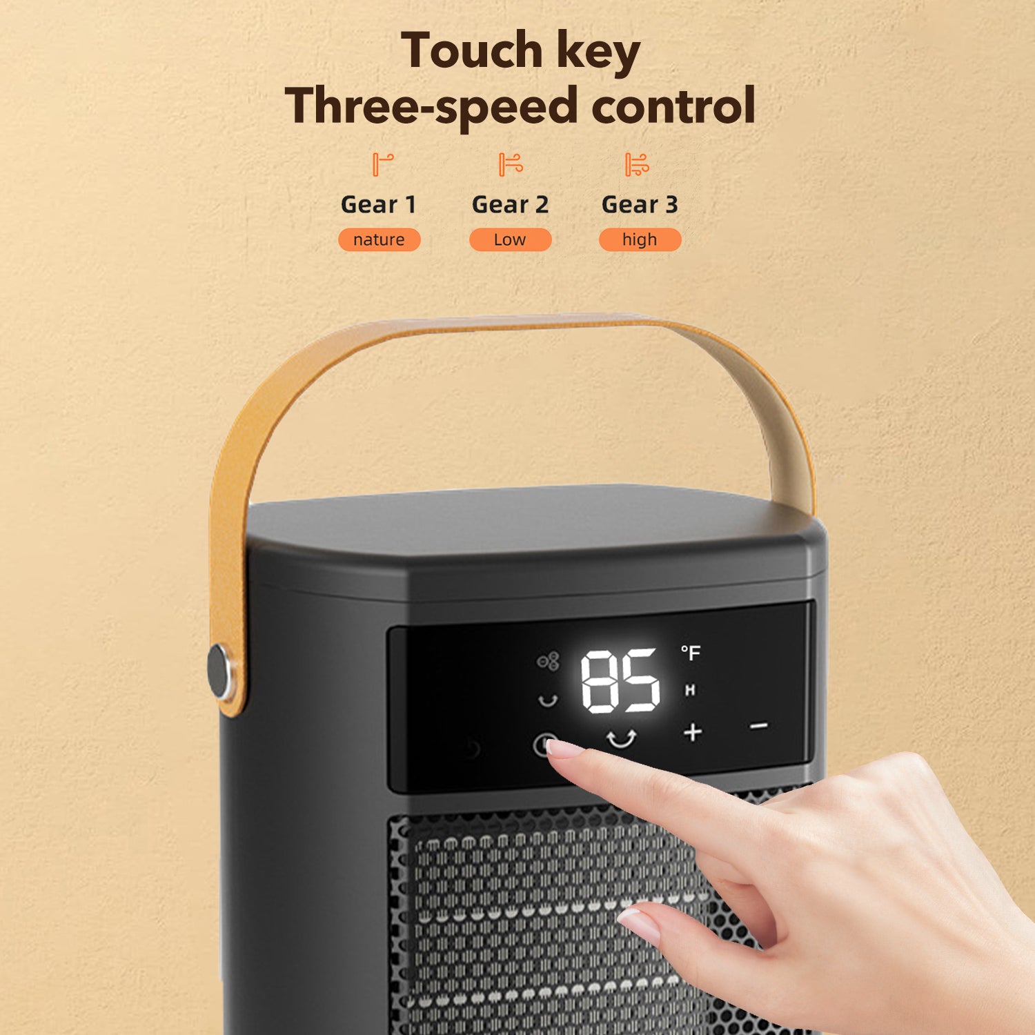 Oscillating Space Heater with Remote, 1500W Portable Electric Space Heater with Thermostat & Timer, Indoor Small Heater with Heating and Fan Modes for Bedroom, Office and Indoor Bn-link