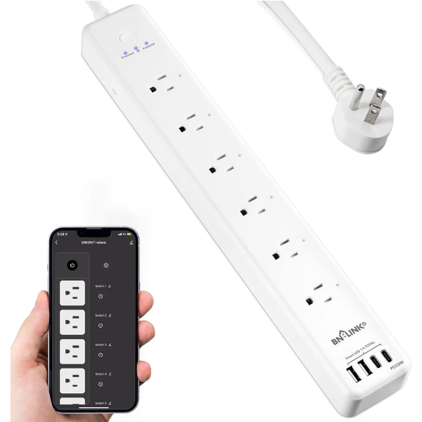 Smart Wifi Power Strip Compatible with Alexa Google Home Surge Protector BN-LINK - BN-LINK