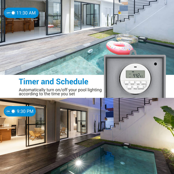 Pool Pump Timer Outdoor Digital Timer Box Heavy Duty 7-Day Programmable Bn-link - BN-LINK