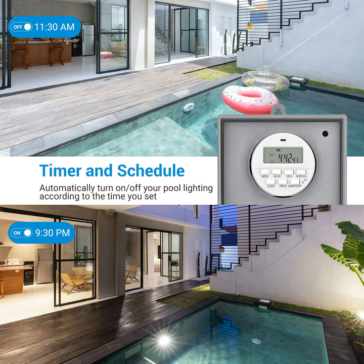 Pool Pump Timer Outdoor Digital Timer Box Heavy Duty 7-Day Programmabl ...
