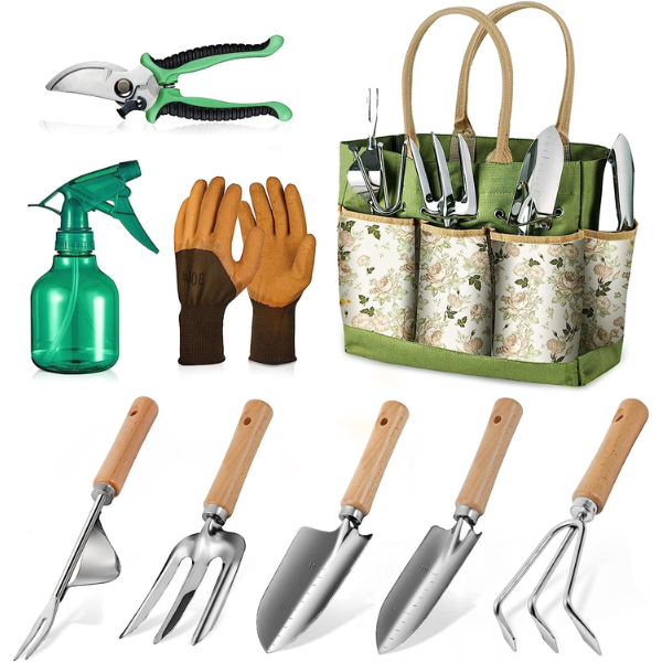 9 Pieces Garden Tool Set  Heavy Duty Gardening Children Hand Tools Bn-link - BN-LINK