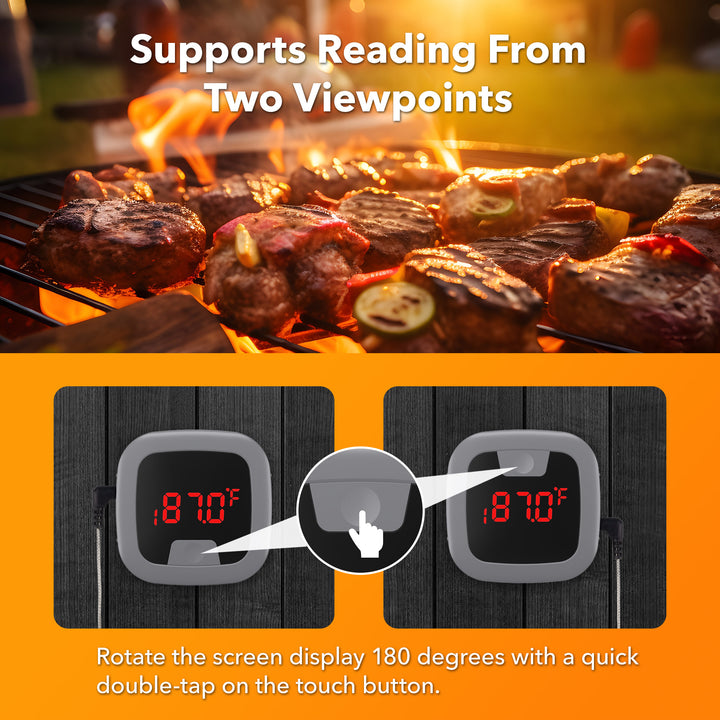 Bluetooth Meat Grill Thermometer with 4 Probes with Alarm & Timer HBN - BN-LINK