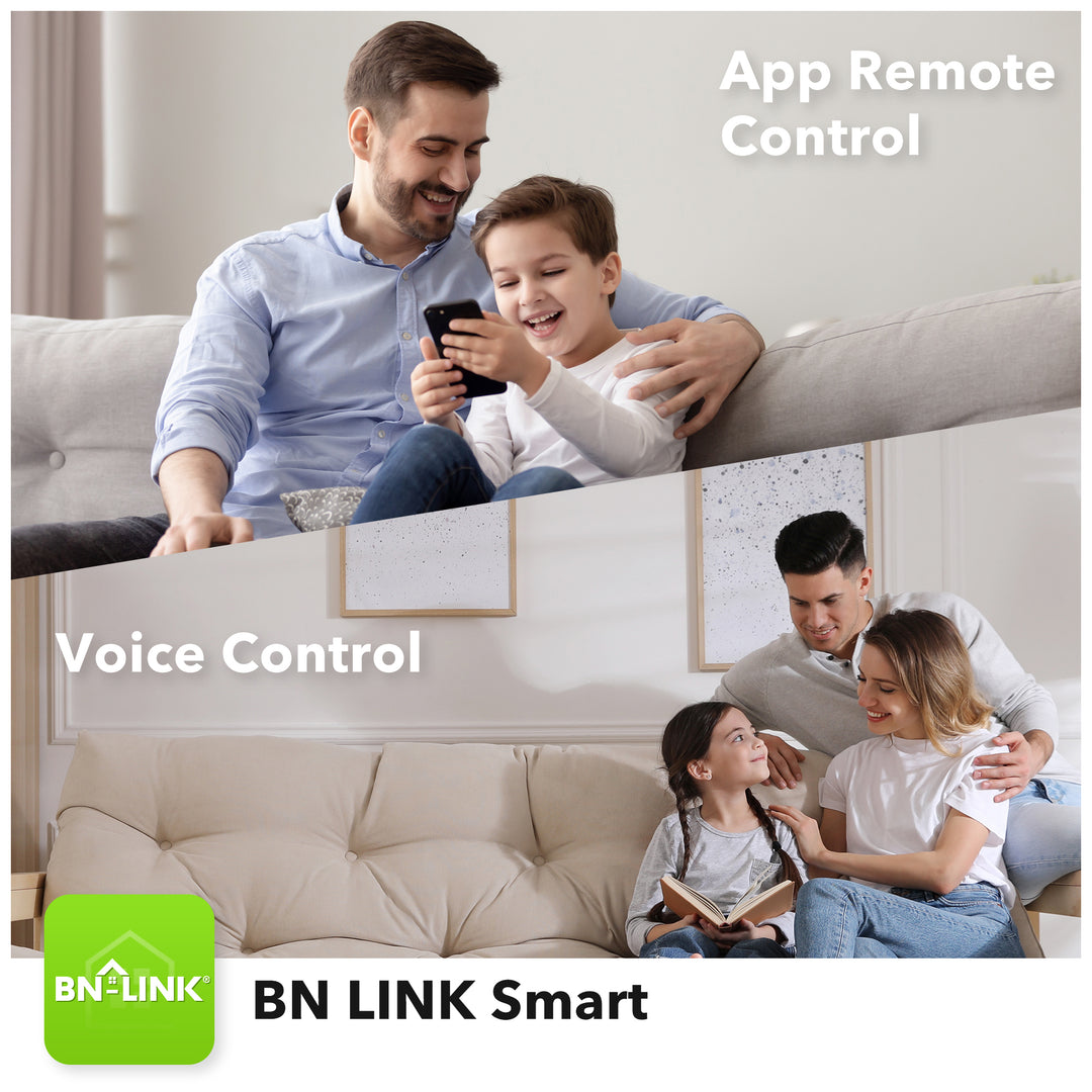 BN-LINK Smart Wi-Fi Plug Outlet, Remote Control by App, Alexa, FI, ETL Listed.