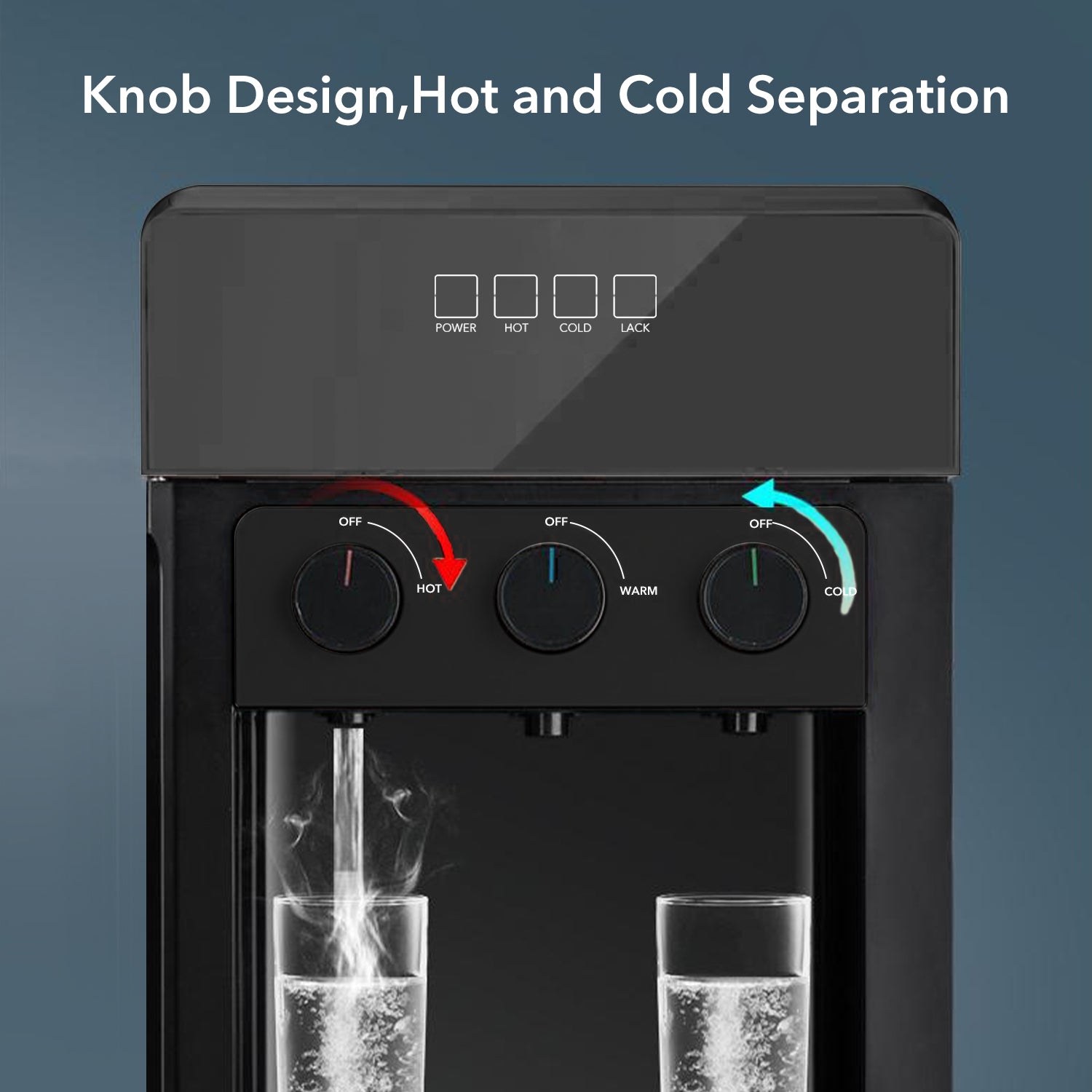 3 Temperature Bottom Load Water Cooler Dispenser with Lack Water Alert Low Noise Bn-link
