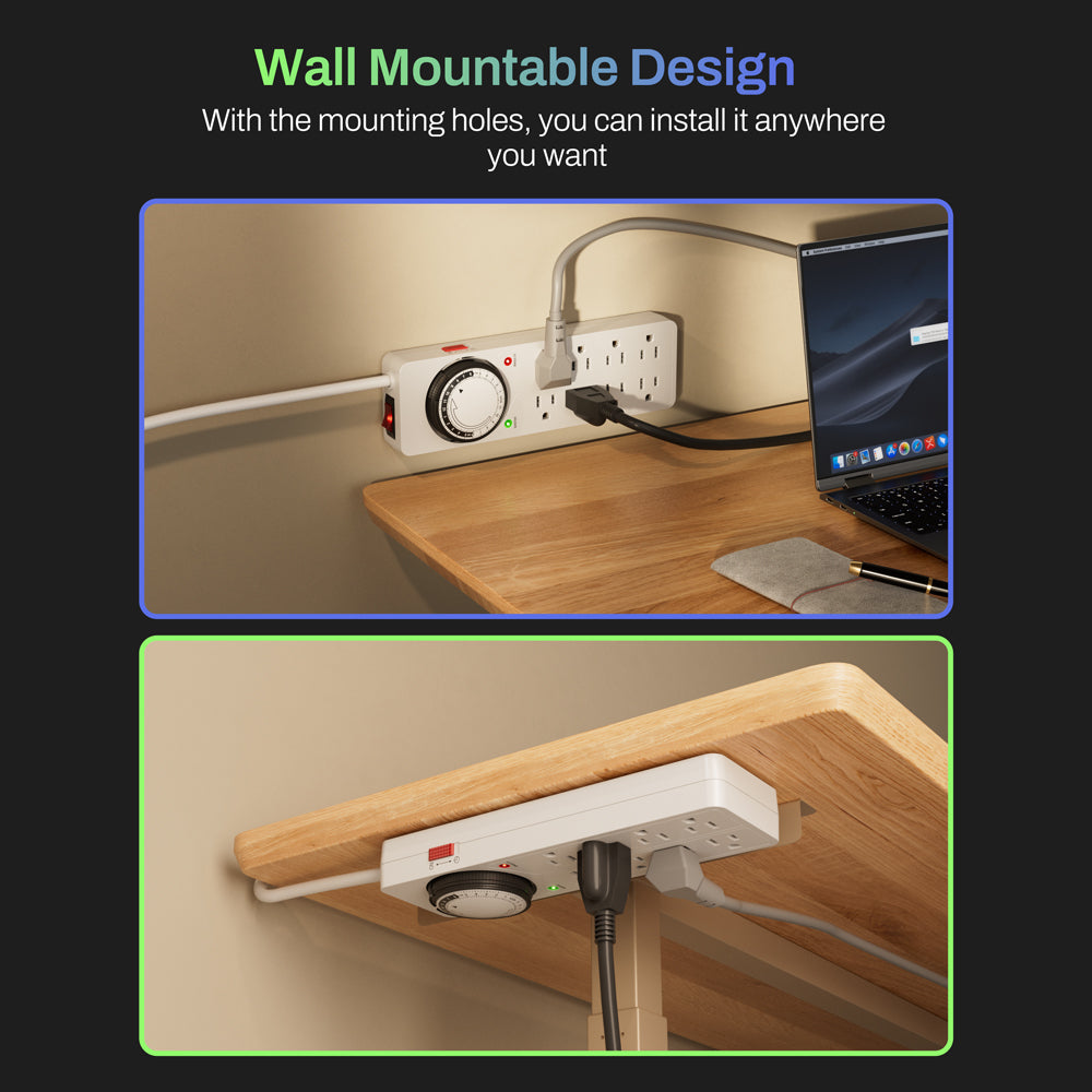 Surge Protector with 8 Strip Outlets & Timer BN-LINK