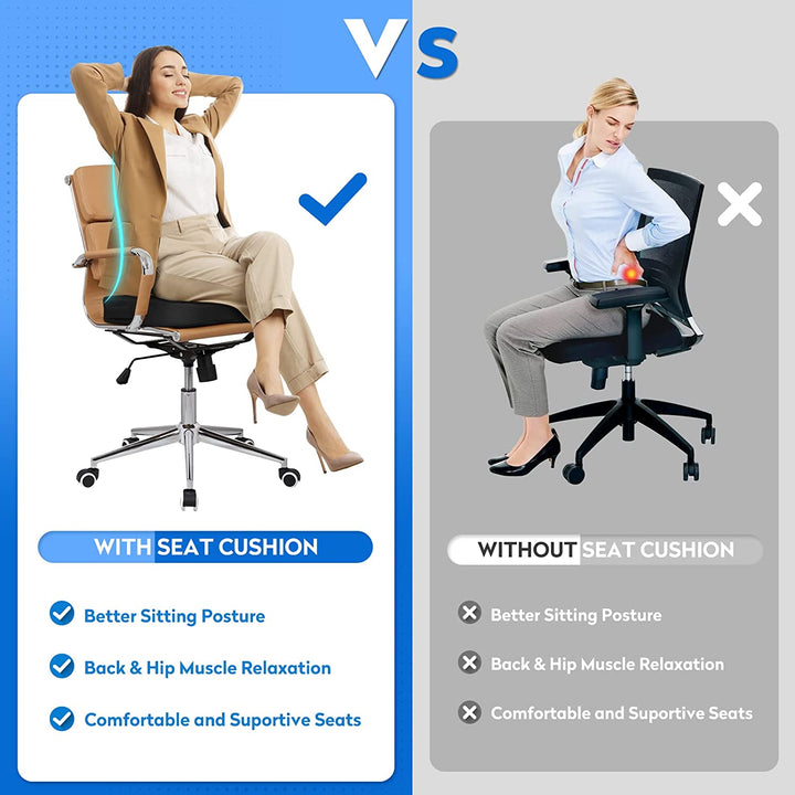 Memory Foam Chair Cushions Seat Butt Pillow Tailbone Pain Relief Bn-link - BN-LINK