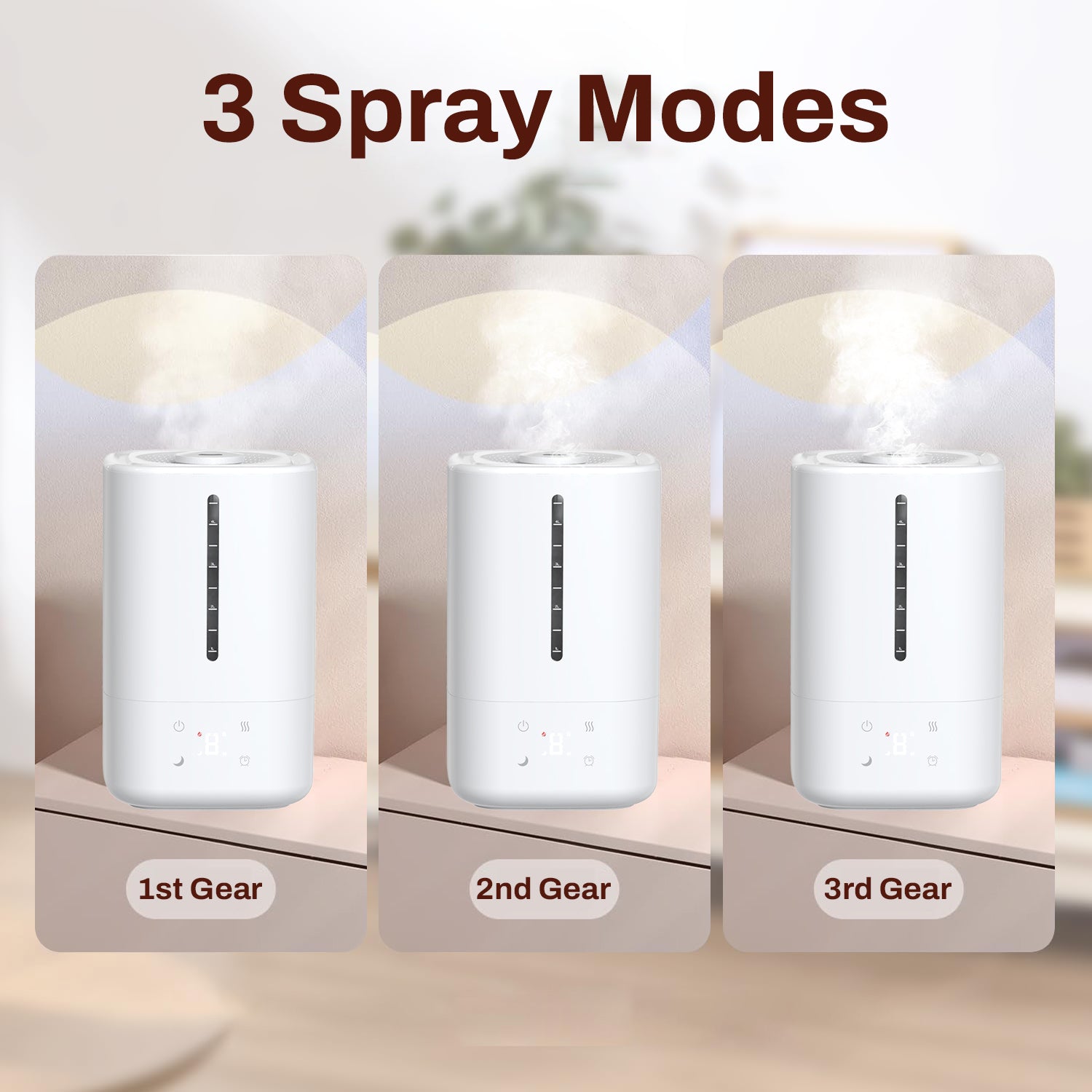 Top Fill Humidifiers for Bedroom, Water Tank, 3 Modes, Timer & Oil Diffuser, Quiet Cool Mist Air Humidifier for Home Bn-link