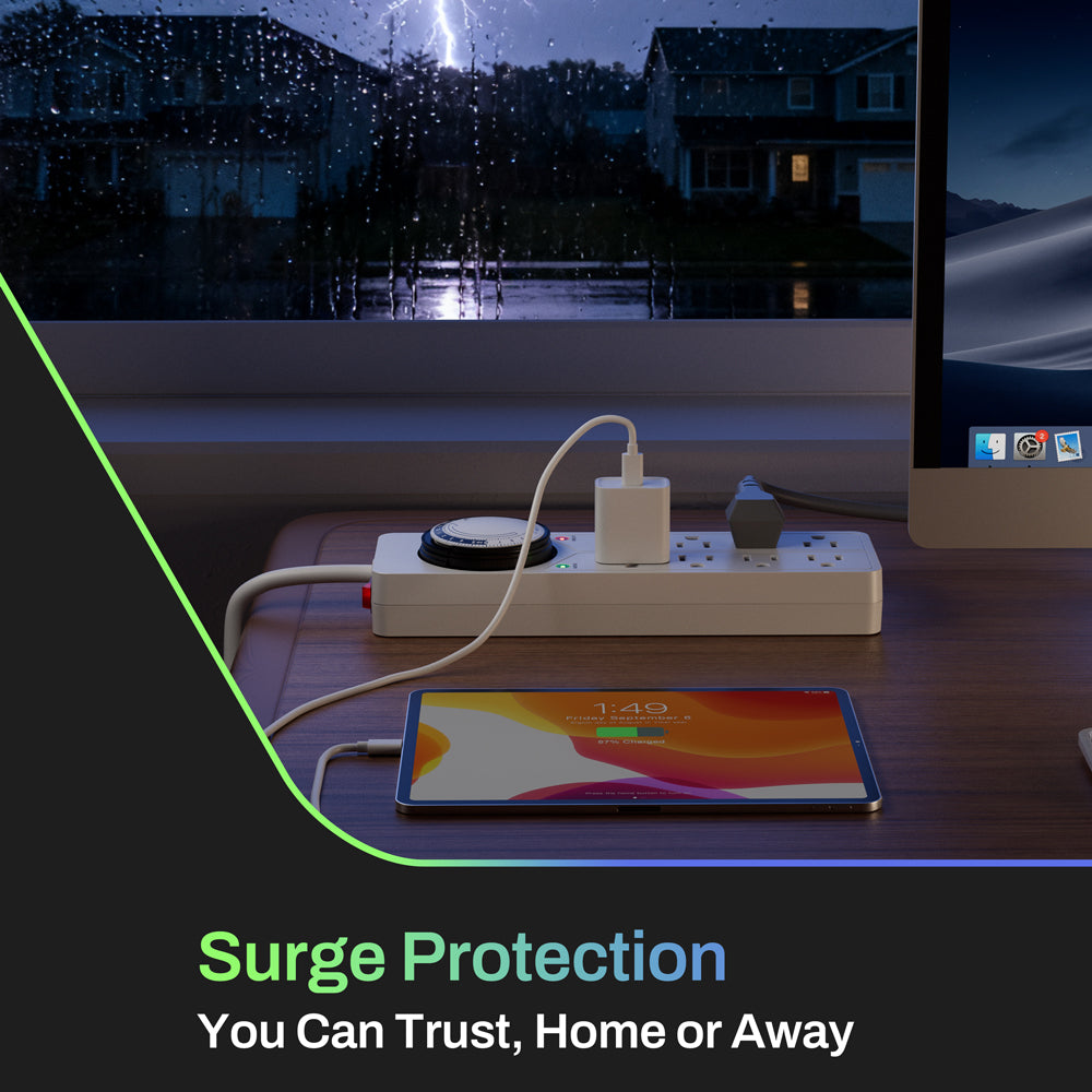 Surge Protector with 8 Strip Outlets & Timer BN-LINK