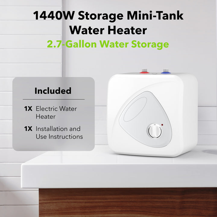 2.7 Gallon Electric Mini-Tank Water Heater Instant Hot Water Small Under Sink Bn-link - BN-LINK