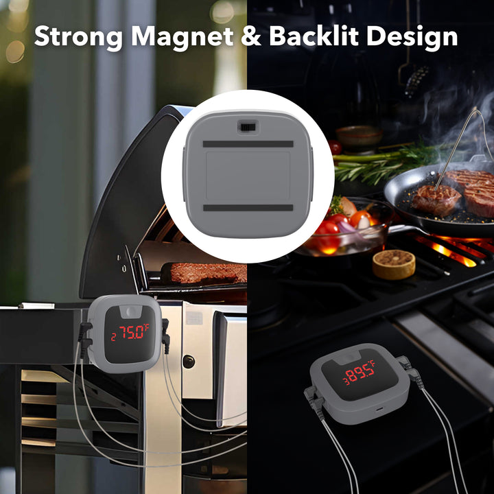 Bluetooth Meat Grill Thermometer with 4 Probes with Alarm & Timer HBN - BN-LINK