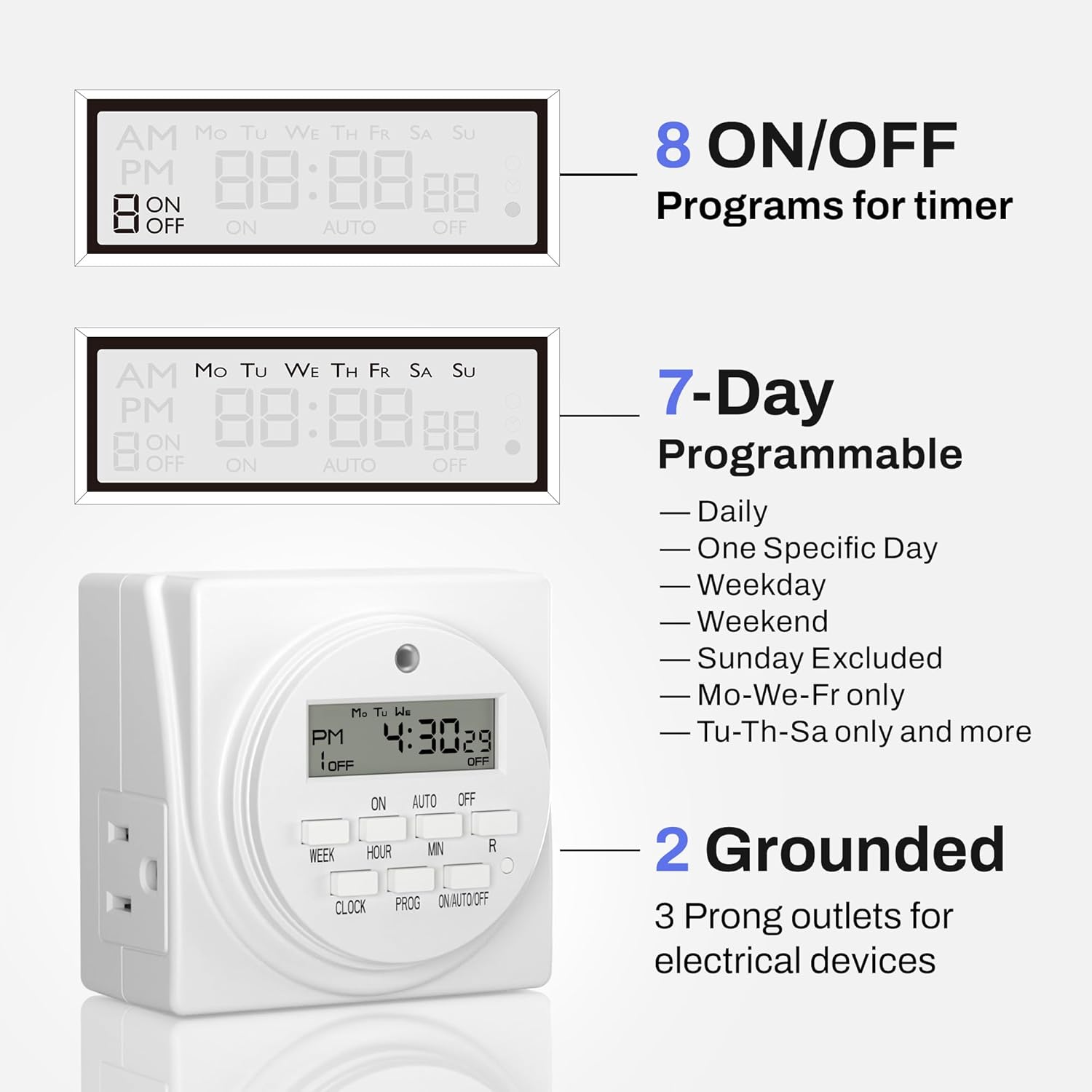 7 Day Heavy Duty Digital Programmable Timer  BN-LINK - BN-LINK