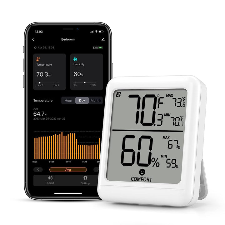 Smart Bluetooth Hygrometer Thermometer DigitalTemperature Humidity Monitors Bn-link - BN-LINK