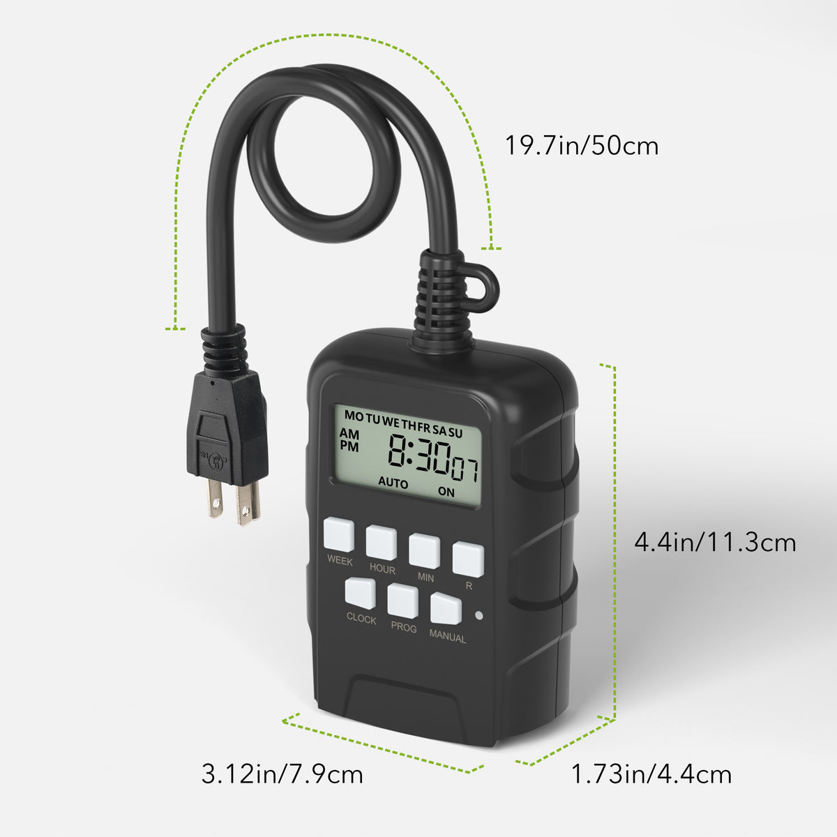 7 Day Heavy Duty Digital Programmable Outdoor Timer Dual Outlet BN-LIN