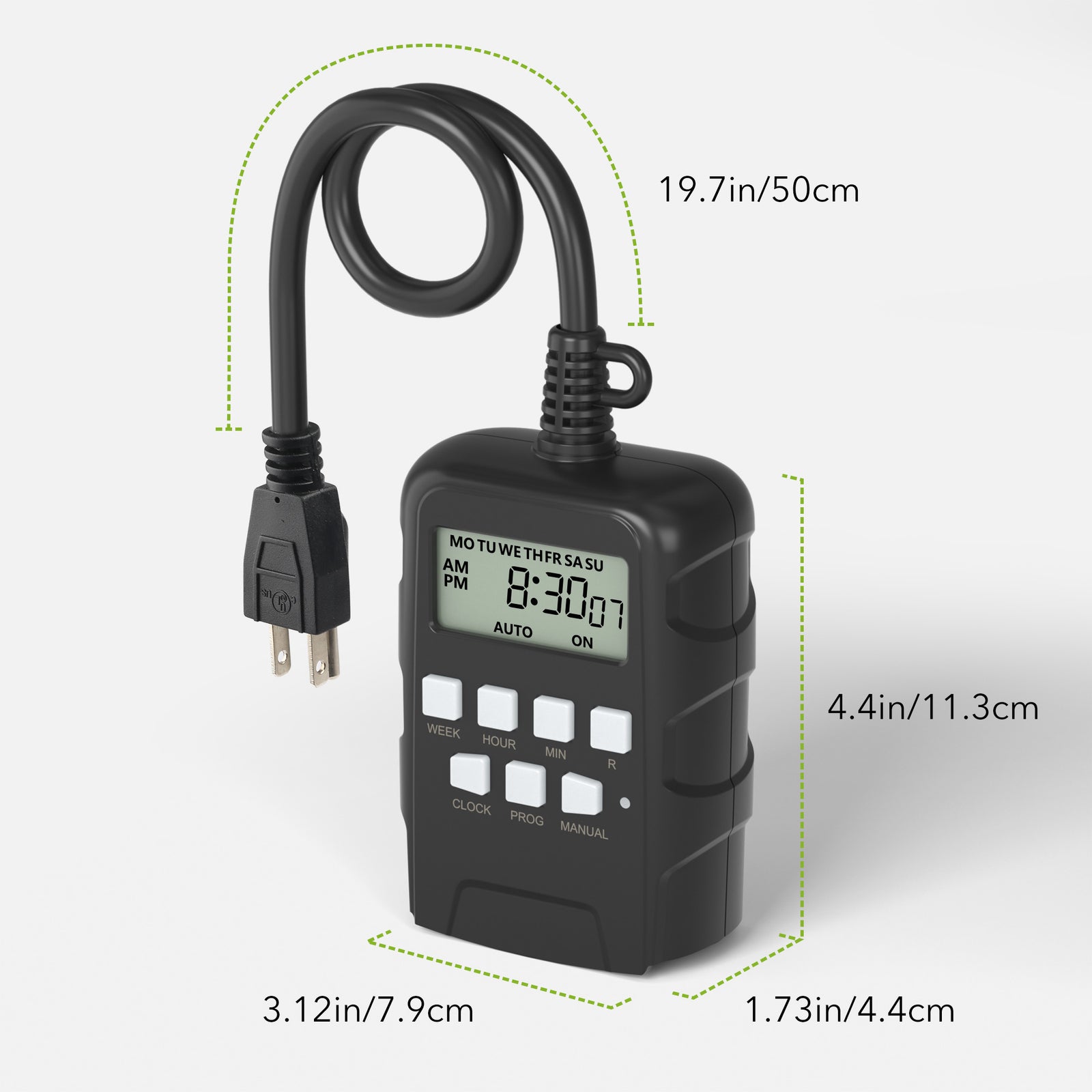 7 Day Heavy Duty Digital Programmable Outdoor Timer Dual Outlet BN-LIN
