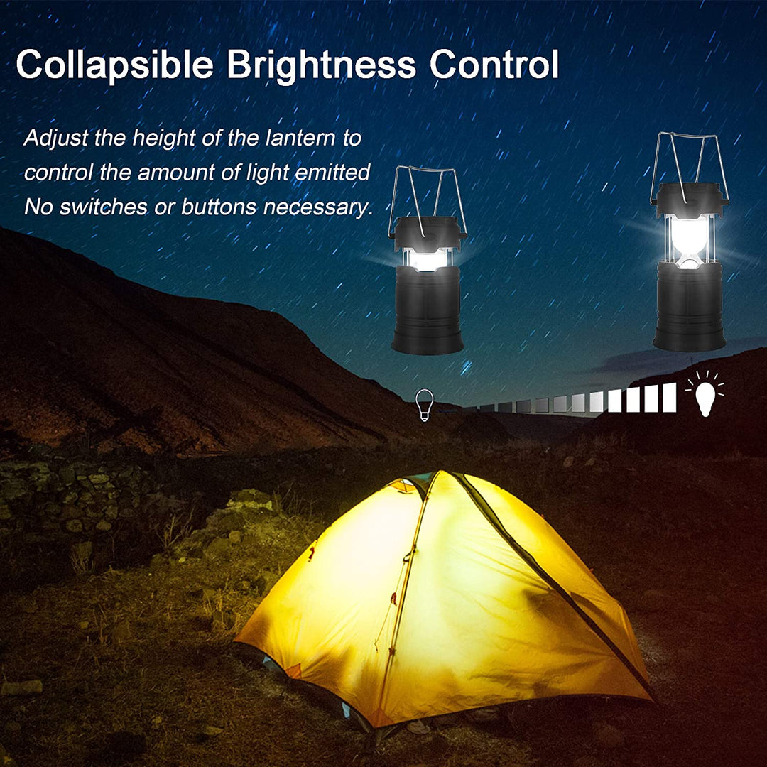 Portable LED Lightweight Waterproof Solar USB Rechargeable Camping Lantern Bn-link