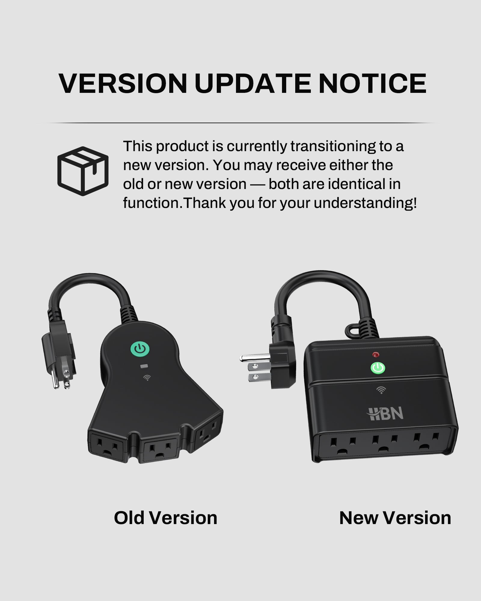 Outdoor Smart Plug Wi-Fi Heavy Duty Outlet with 3 Independent Outlets Compatible Function HBN - BN-LINK