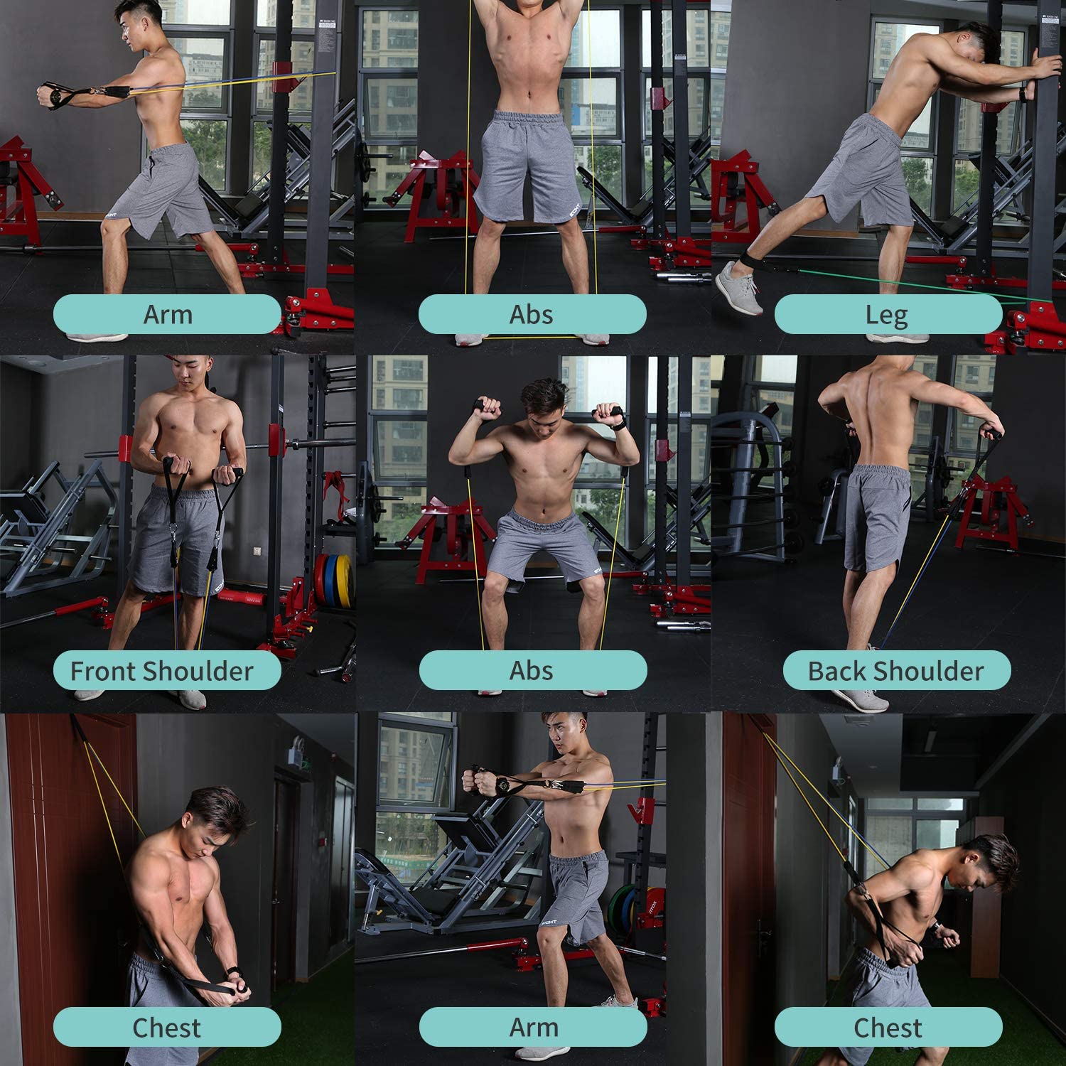 Resistance Bands Set with Handles Training at Home Bn-link