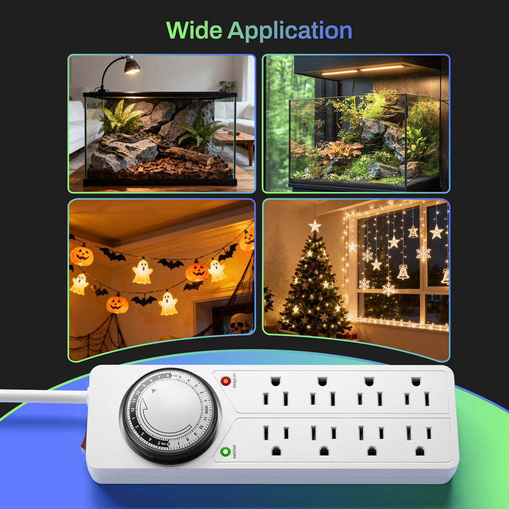 Surge Protector with 8 Strip Outlets & Timer BN-LINK