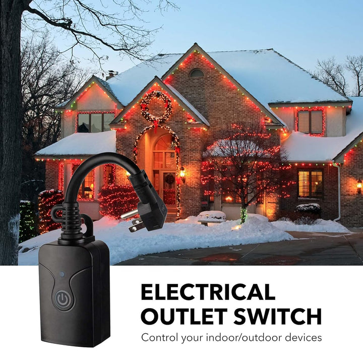 Outdoor Wireless Remote Control 3-Prong Outlet Weatherproof Heavy Duty Compact BN-LINK - BN-LINK