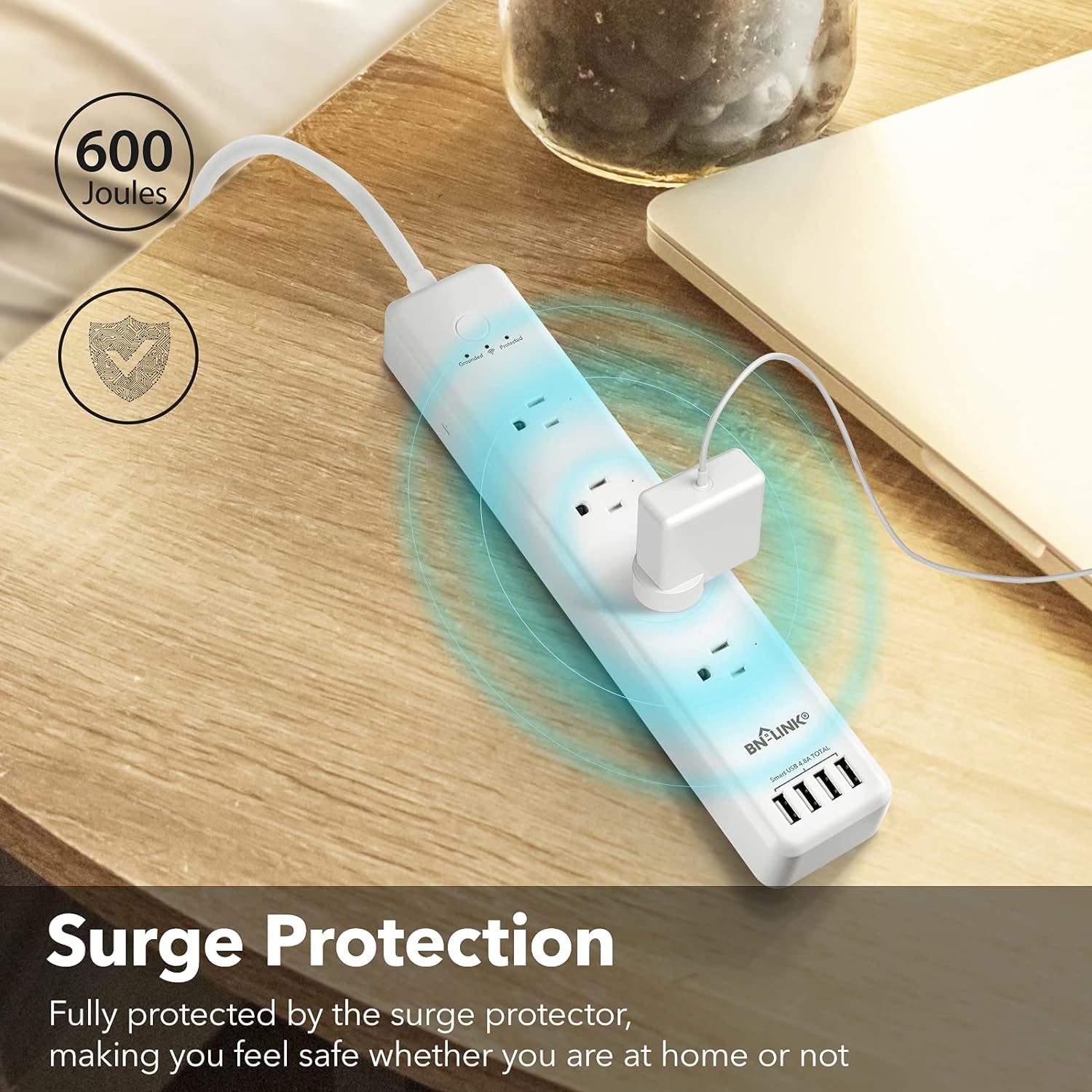 4 Outlets Smart Wifi Power Strip - Thumbnail 4