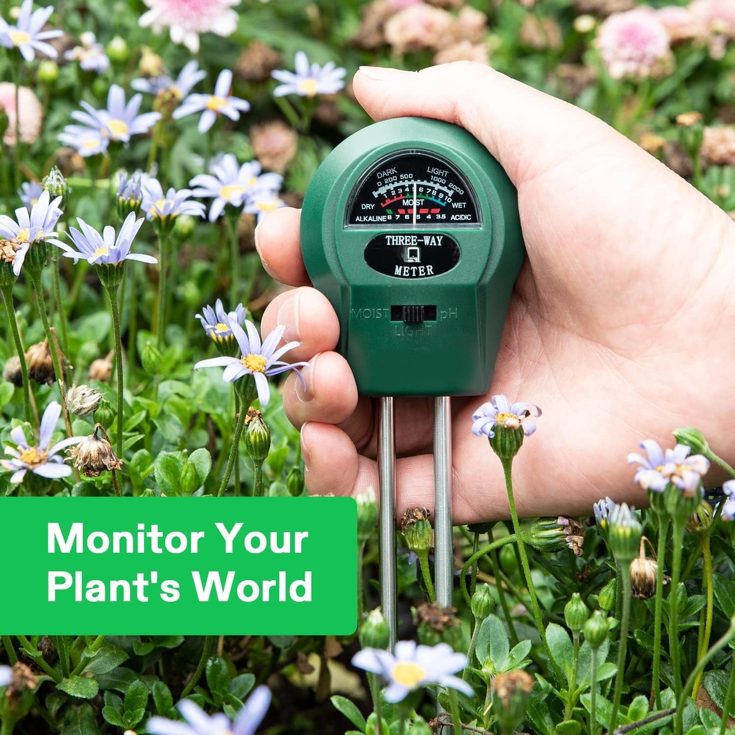 3-in-1 Soil Meter Plant Moisture Light PH Tester Gardening, Farming Indoor & Outdoor Use Bn-link - BN-LINK