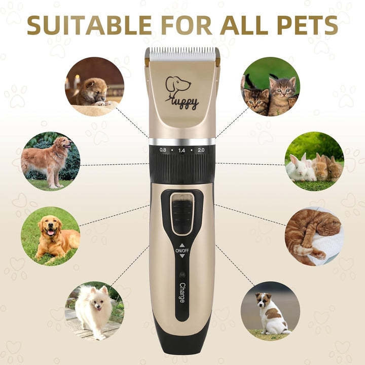 Rechargeable Electric Dog Grooming Kit Clippers Low Noise Pet Clippers Trimmers Set Bn-link - BN-LINK