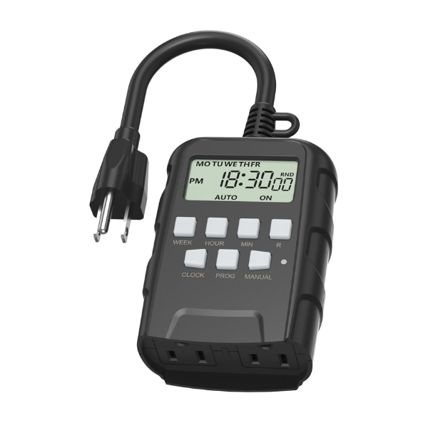 7 Day Heavy Duty Digital Programmable Outdoor Timer Dual Outlet BN-LIN 7 Day Heavy Duty Digital Programmable Outdoor Timer Dual Outlet BN-LIN