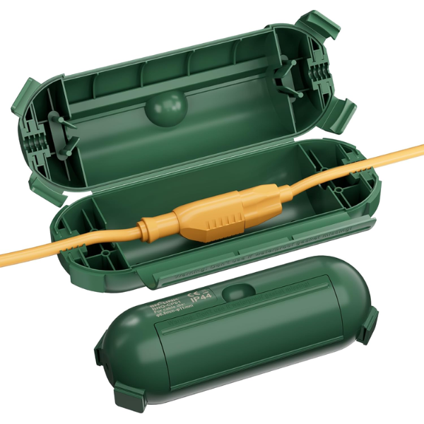2 Pack Outdoor Extension Cord Safety Cover Waterproof, Weather Resistant Seal Housing with 4 Latches, Fits 12/14/16 AWG Extension Cord Protector Bn-link