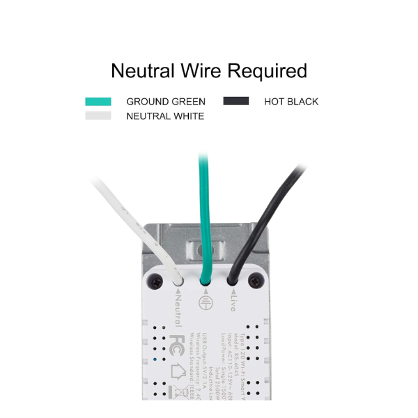 Electrical Outlet Wifi In-Wall Smart WiFi Outlet with High Speed 2.1A USB Port