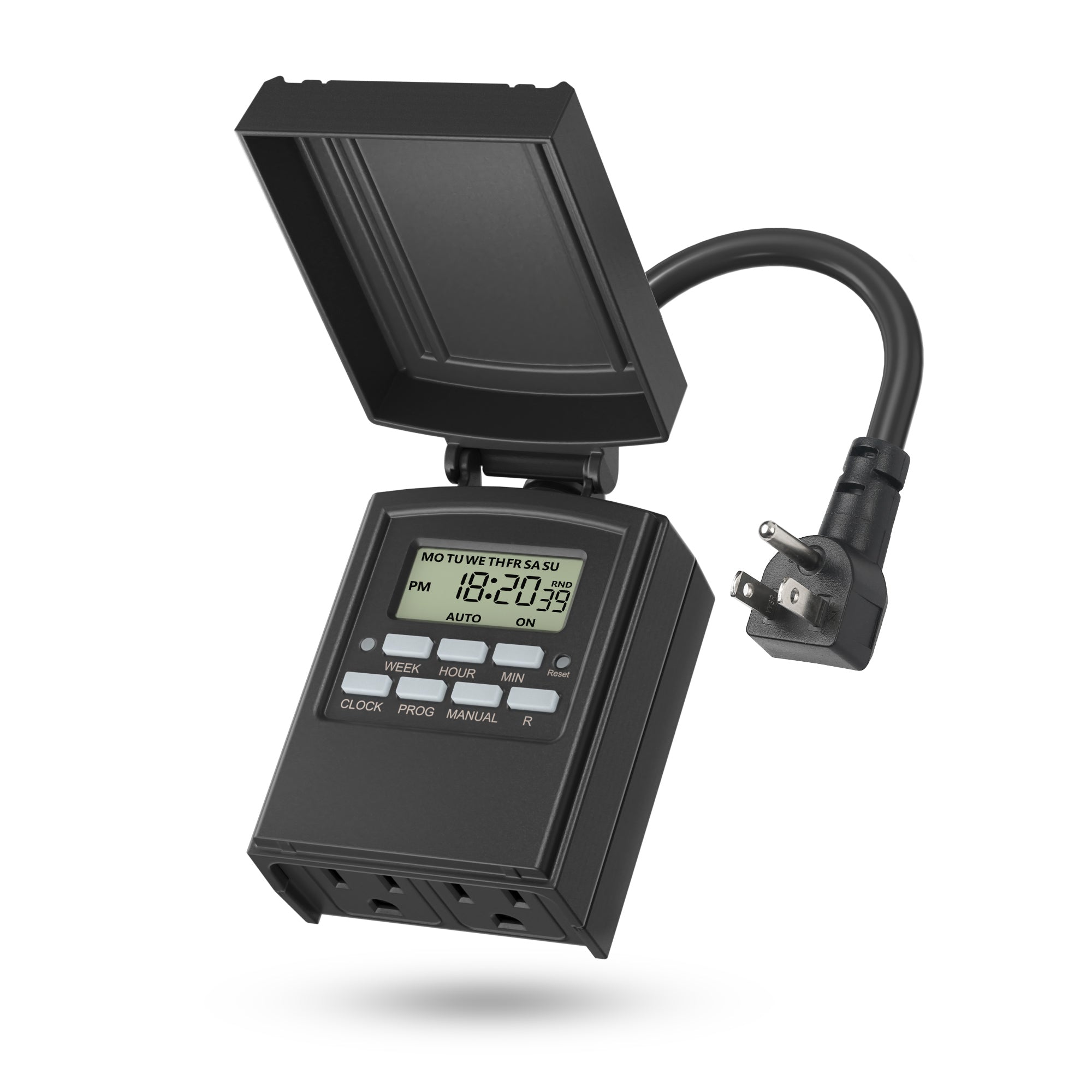 7 Day Outdoor Heavy Duty Digital Programmable Timer Dual Outlet BN-LINK - BN-LINK