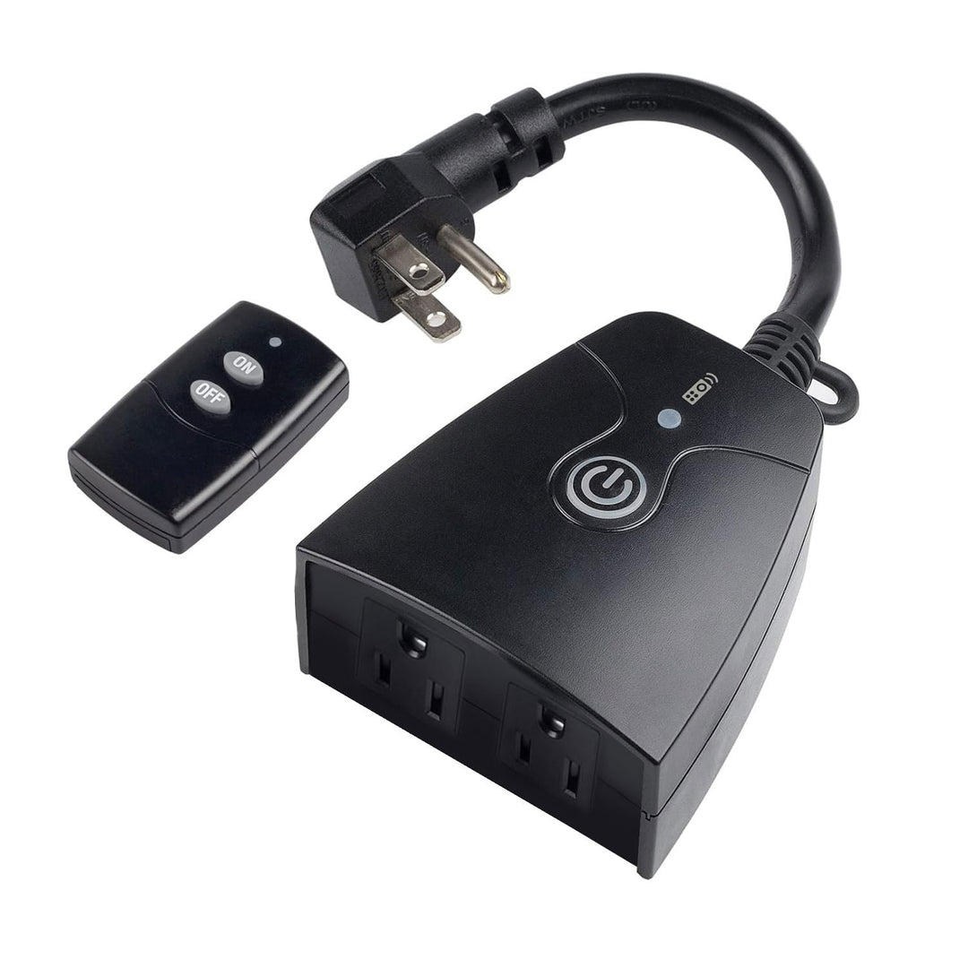 Outdoor Remote Control Dual 3-Prong Outlet Weatherproof Heavy Duty 15 A BN-LINK - BN-LINK