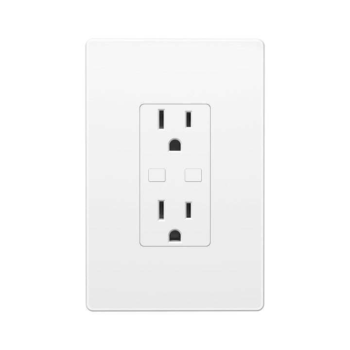 Smart WiFi in-Wall Outlet Switch 2 Individually Outlets Works with Timer Function Compatible with Alexa and Google Assistant  BN-LINK - BN-LINK