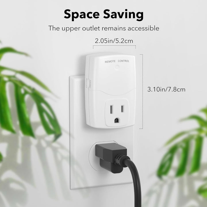 Mini Wireless Remote Control Outlet Switch Power Plug (2 Remotes+5 Outlets) BN-LINK - BN-LINK