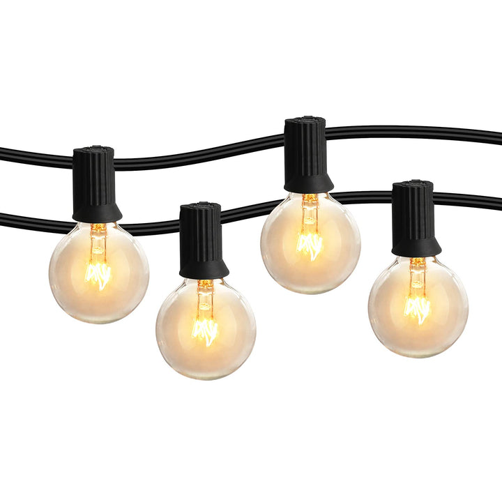 100ft Outdoor Incandescent String Lights, 102 G40 Bulbs (2 Spare) 5W 2200K BN-LINK - BN-LINK