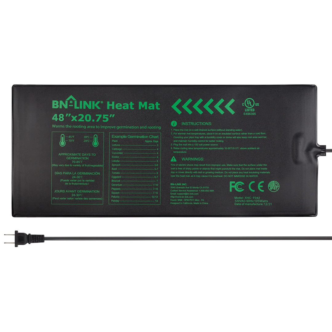 Durable Seedling Heat Mat Warm Hydroponic Heating Pad Waterproof 48" x 20.75" BN-LINK - BN-LINK
