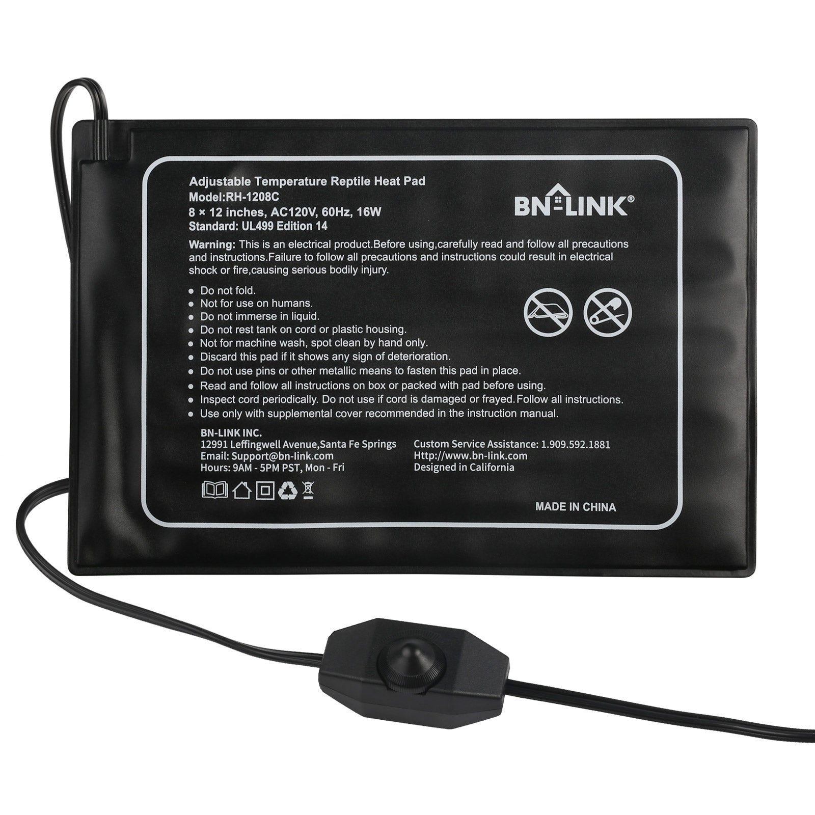 Adjustable Temperature Waterproof Reptile Heating Pad 8