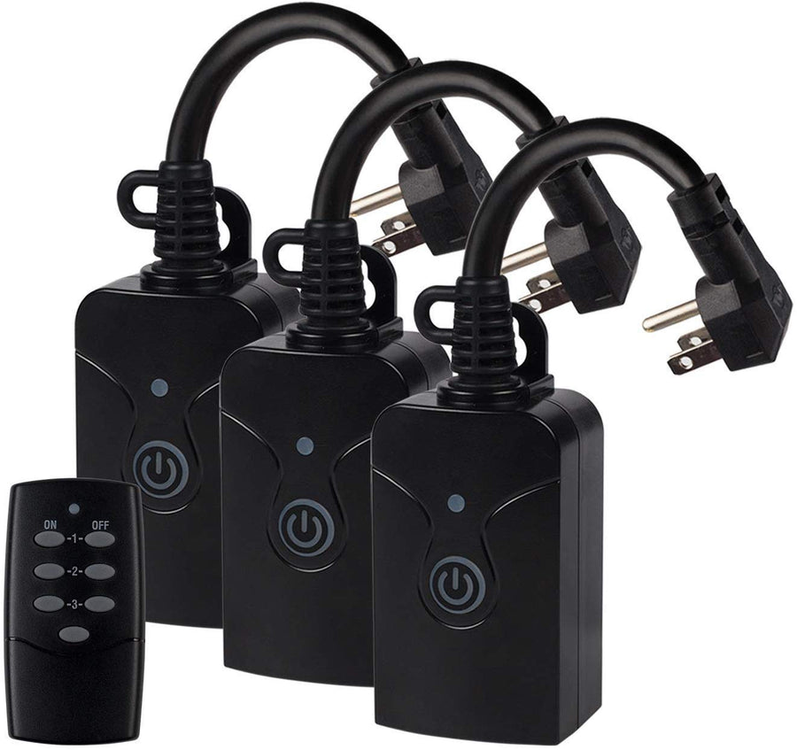 Remote Control Outdoor Outdoor Indoor Wireless Remote Control 3-Prong Outlet Heavy Duty 1 Rem