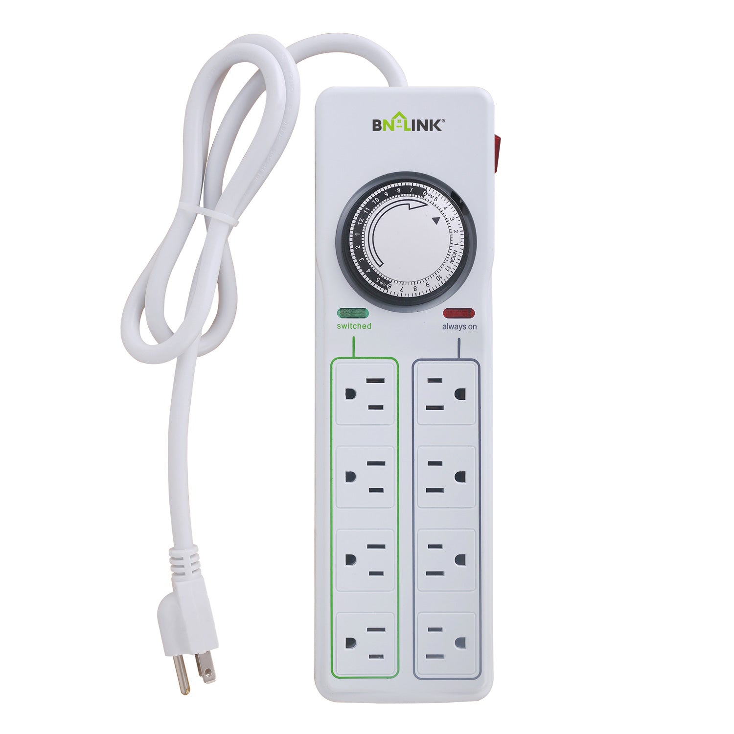 Surge Protector with 8 Outlets & Timer BN-LINK - BN-LINK