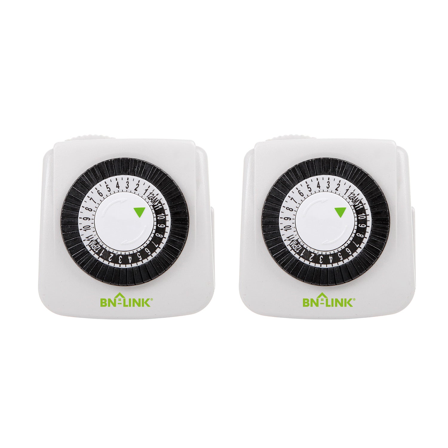 Mini Indoor 24-Hour Mechanical Outlet Timer 2Pack BN-LINK - BN-LINK