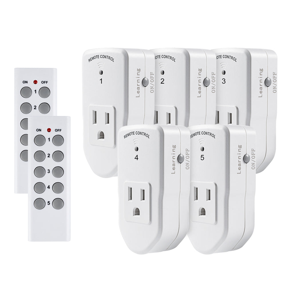 Utilitech 3-Piece Indoor Wireless 2-Outlet with Remote - White - Each