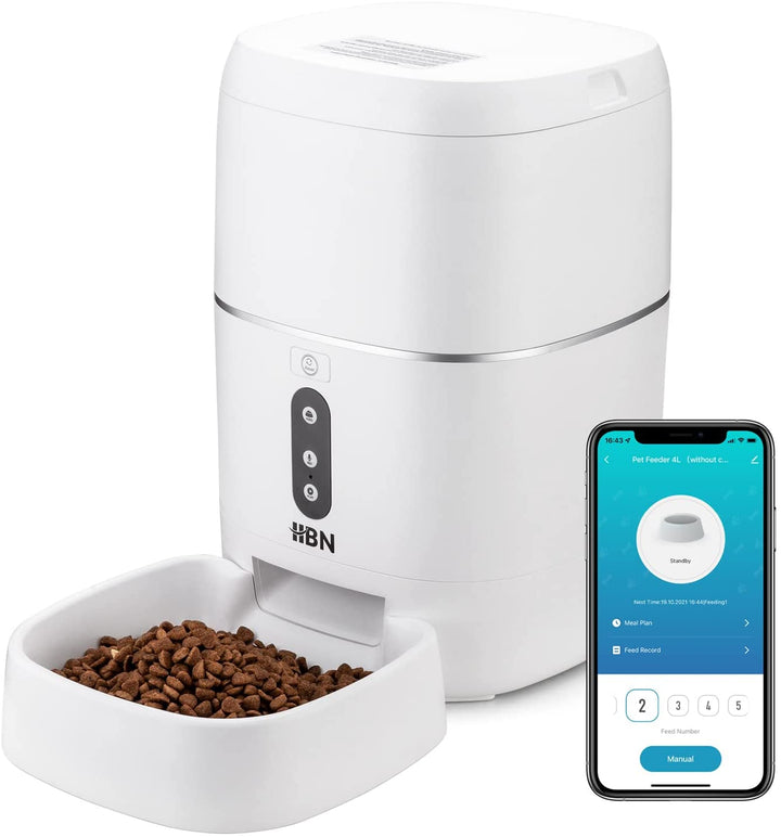 Smart Pet Feeder 6L Auto Food Dispenser for Cat Dogs App Control HBN - BN-LINK