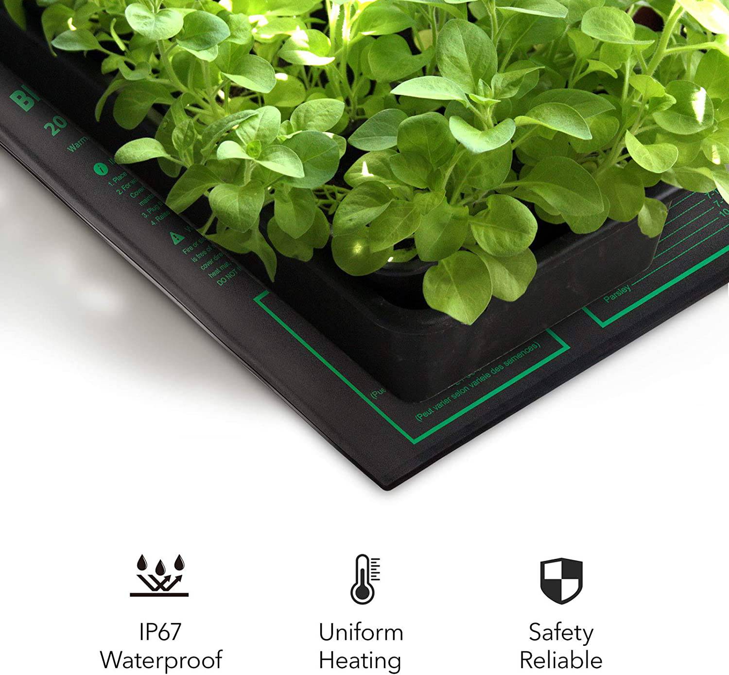 Seedling Heat Mat 20" x 20.75" with Heating Thermostat Outlet Controller BN-LINK - BN-LINK