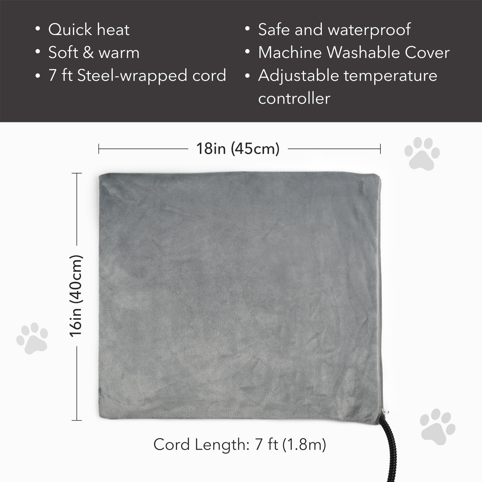 Heating Pad for Pet With Chew Resistant Cord 3 Size BN-LINK - BN-LINK