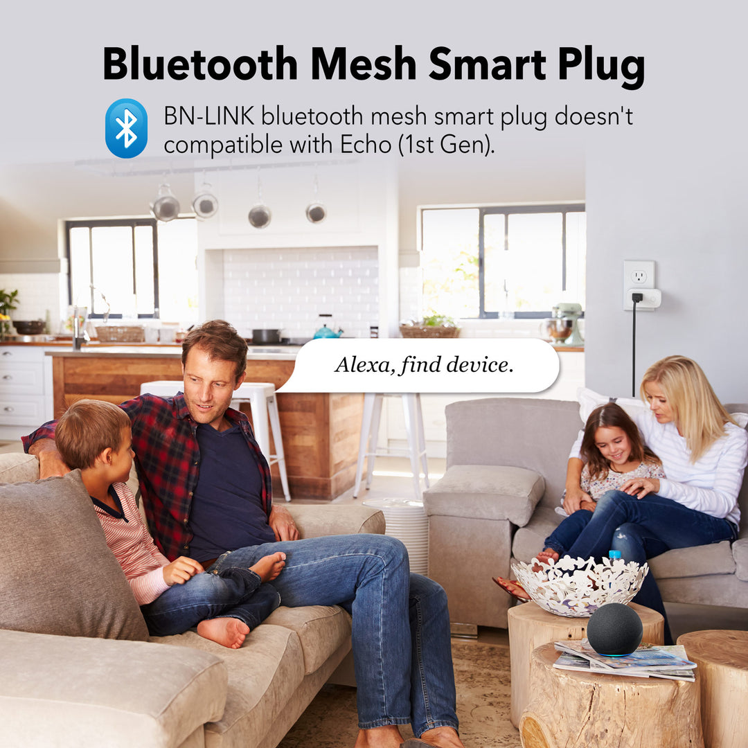 Bluetooth Mesh Smart Plugs Remote Outlets Voice Control 2 Pack& 4 Pack BN-LINK 4 Pieces